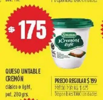 Supermercados Vea Queso Untable Cremon oferta