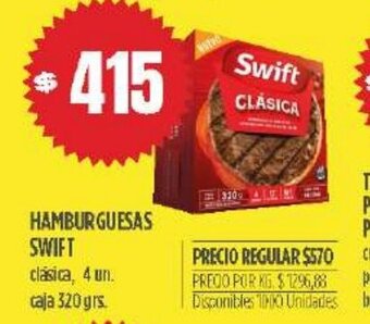 Supermercados Vea Hamburguesas Swift oferta