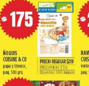 Supermercados Vea ñoquis Cuisine & Co oferta
