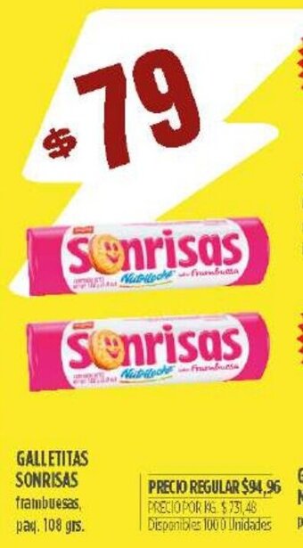 Supermercados Vea Galletitas Sonrisas oferta