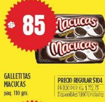 Supermercados Vea Galletitas Macucas oferta