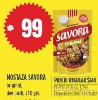 Supermercados Vea Mostaza Savora oferta