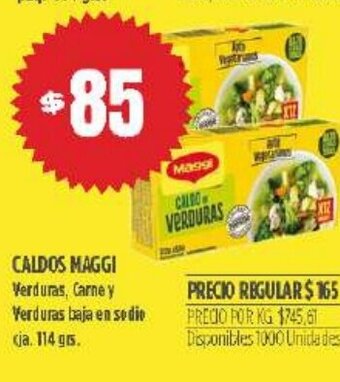 Supermercados Vea Caldos Maggi oferta