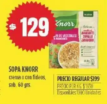 Supermercados Vea Sopa Knorr oferta