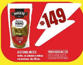 Supermercados Vea Aceitunas Nucete oferta