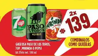 Supermercados Vea Gaseosa Paso De Los Toros, 7 up, Mirinda o pepsi oferta