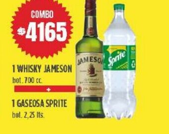 Supermercados Vea 1 Whisky Jameson + 1 Gaseosa Sprite oferta