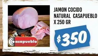 Jamon Cocido Natural Casapueblo x 250 GR