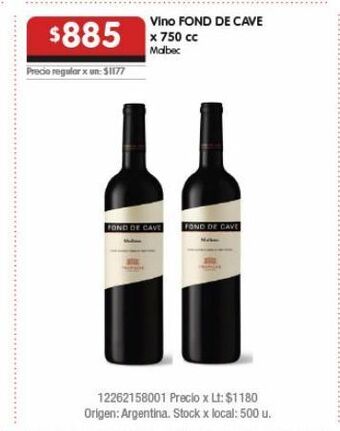 Disco Vino fond de cave oferta