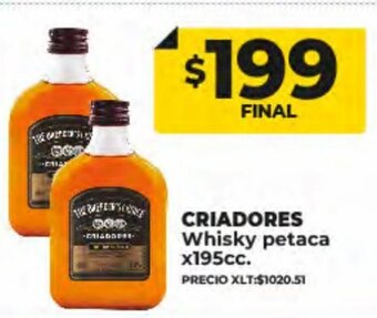 Supermayorista Vital Criadores Whisky Petaca X195cc. oferta