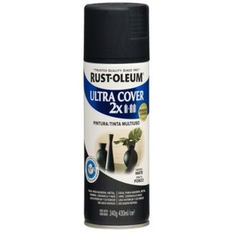 Pinturerías Rex Aerosol ultra cover negro mate rust oleum 2x 340 gr oferta