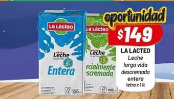 Almacor La lacteo leche larga vida descremada entera oferta