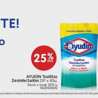 Disco Ayudin toallitas desinfectantes oferta