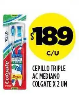 Supermercados Toledo Cepillo triple ac mediano colgate oferta