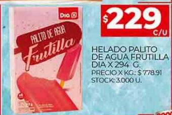 Supermercados DIA Helado palito de agua frutilla dia oferta