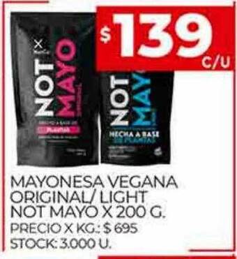 Supermercados DIA Mayonesa vegana original light not mayo oferta