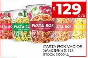 Supermercados DIA Pasta box varios sabores oferta