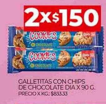 Supermercados DIA Galletitas con chips de chocolate dia oferta
