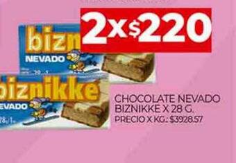 Supermercados DIA Chocolate nevado biznikke oferta