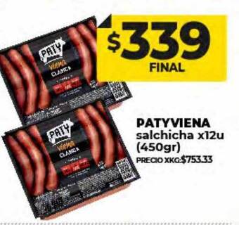Supermayorista Vital Patyviena salchicha oferta