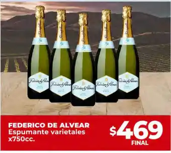 Supermayorista Vital Federico de alvear espumante varietales oferta