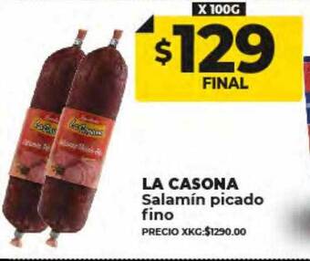 Supermayorista Vital La casona salamín picado fino oferta