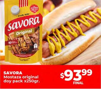 Supermayorista Vital Savora mostaza original doy pack oferta