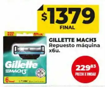 Supermayorista Vital Gillette mach3 repuesto máquina oferta