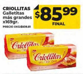 Supermayorista Vital Criollitas galletitas más grandes oferta