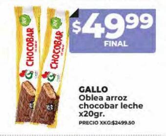 Supermayorista Vital Gallo oblea arroz chocobar leche oferta