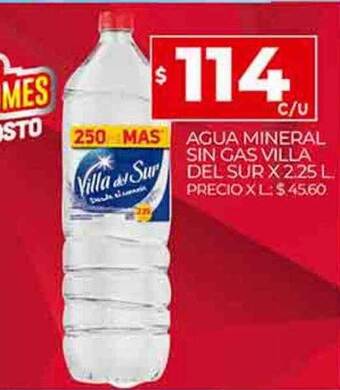 Supermercados DIA Agua mineral sin gas villa del sur oferta