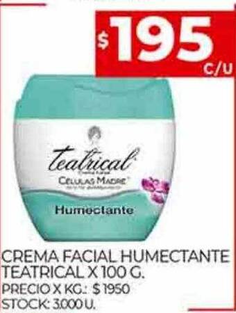 Supermercados DIA Crema facial humectante teatrical oferta