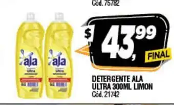 Supermercados Yaguar Ala Detergente Ultra 300ml Limon oferta