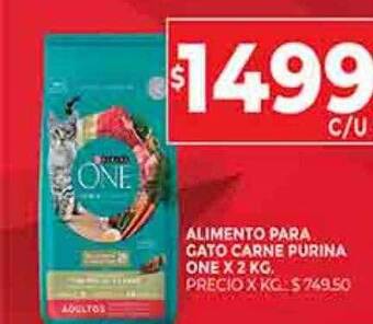Supermercados DIA Alimento para gato carne purina one oferta