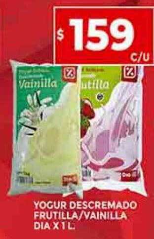 Supermercados DIA Yogur descremado frutilla vainilla dia oferta