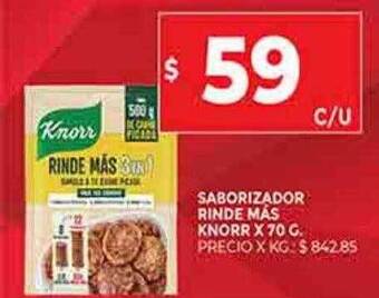 Supermercados DIA Saborizador rinde más knorr oferta