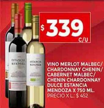 Supermercados DIA Vino merlot malbec chardonnay chenin cabernet malbec chenin chardonnay dulce estancia mendoza oferta