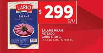 Supermercados DIA Salame milán feteado lario oferta