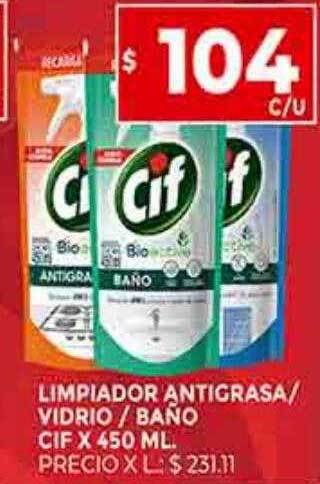 Supermercados DIA Limpiador antigrasa vidrio baño cif oferta