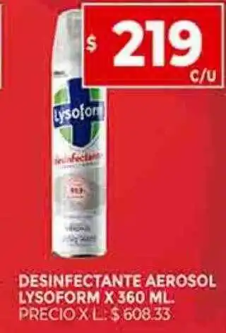Supermercados DIA Desinfectante aerosol lysoform oferta