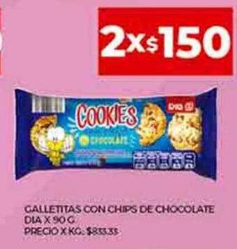 Supermercados DIA Galletitas con chips de chocolate dia oferta