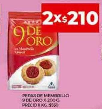 Supermercados DIA Pepas de membrillo 9 de oro oferta
