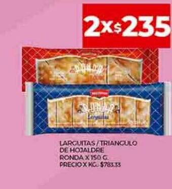 Supermercados DIA Larguitas triangulo de hojaldre ronda oferta
