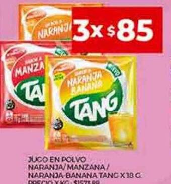 Jugo en polvo naranja manzana naranja-banana tang