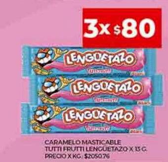 Supermercados DIA Caramelo masticable tutti frutti lenguetazo oferta