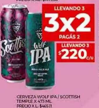 Supermercados DIA Cerveza wolf ipa scottish temple oferta