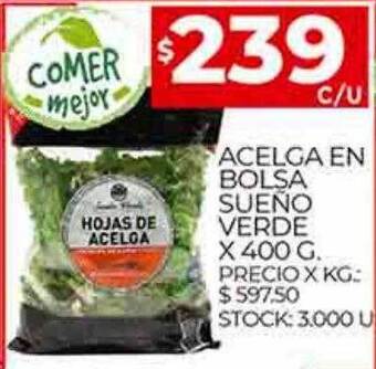 Supermercados DIA Acelga en bolsa sueño verde oferta