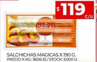 Supermercados DIA Salchichas magicas oferta