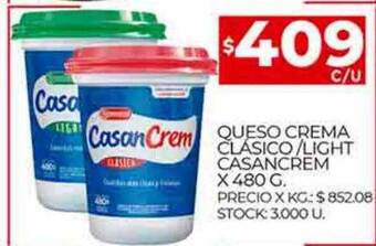 Supermercados DIA Queso crema clásico light casancrem oferta