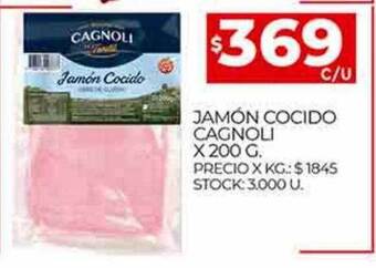 Supermercados DIA Jamón cocido cagnoli oferta